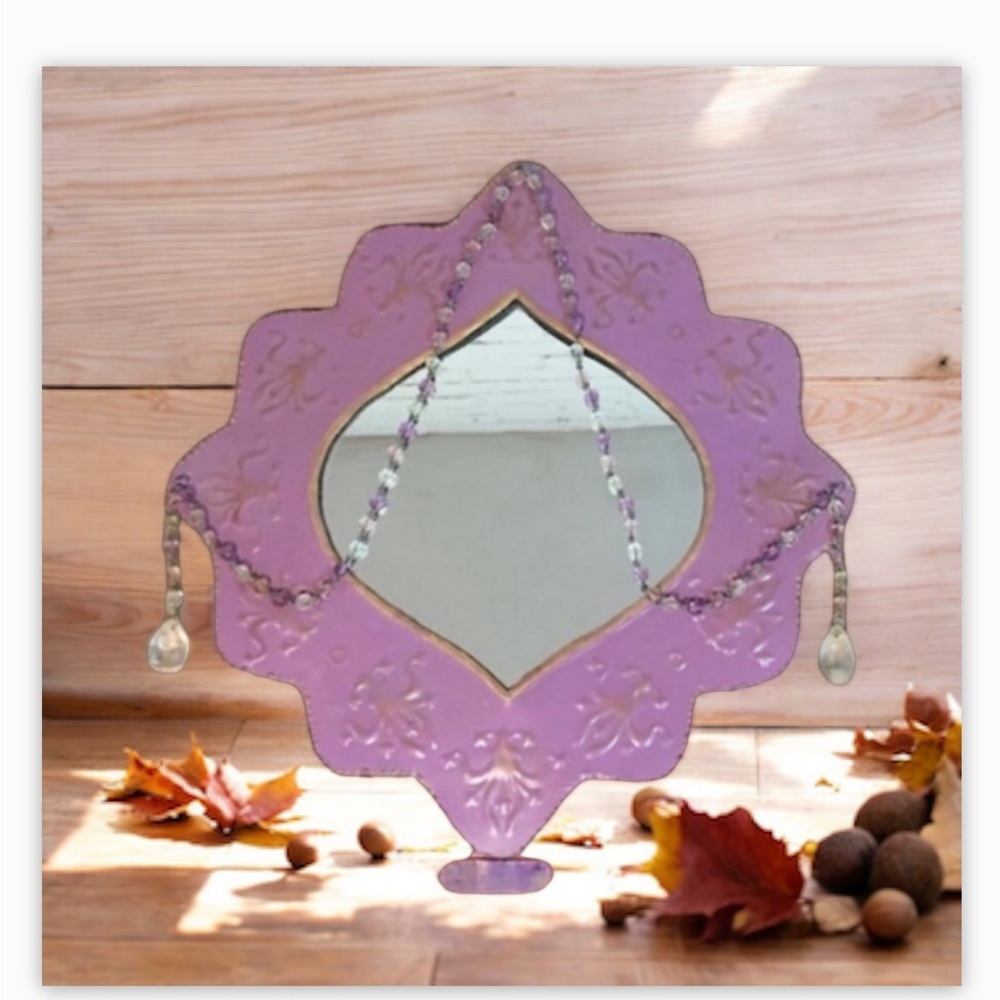 Beaded Handworked Mirror-boho beauty ! Vintage​​​​​-Boho- gorgeous!​